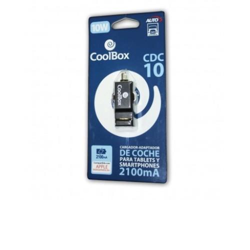 CARGADOR USB COOLBOX PARA COCHE CDC 10 REPCOOCARDC10